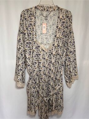 ThirdLove NWT 2pc Loungewear Set Butter Soft Cami Floral Romper (1X) & Robe (2X)